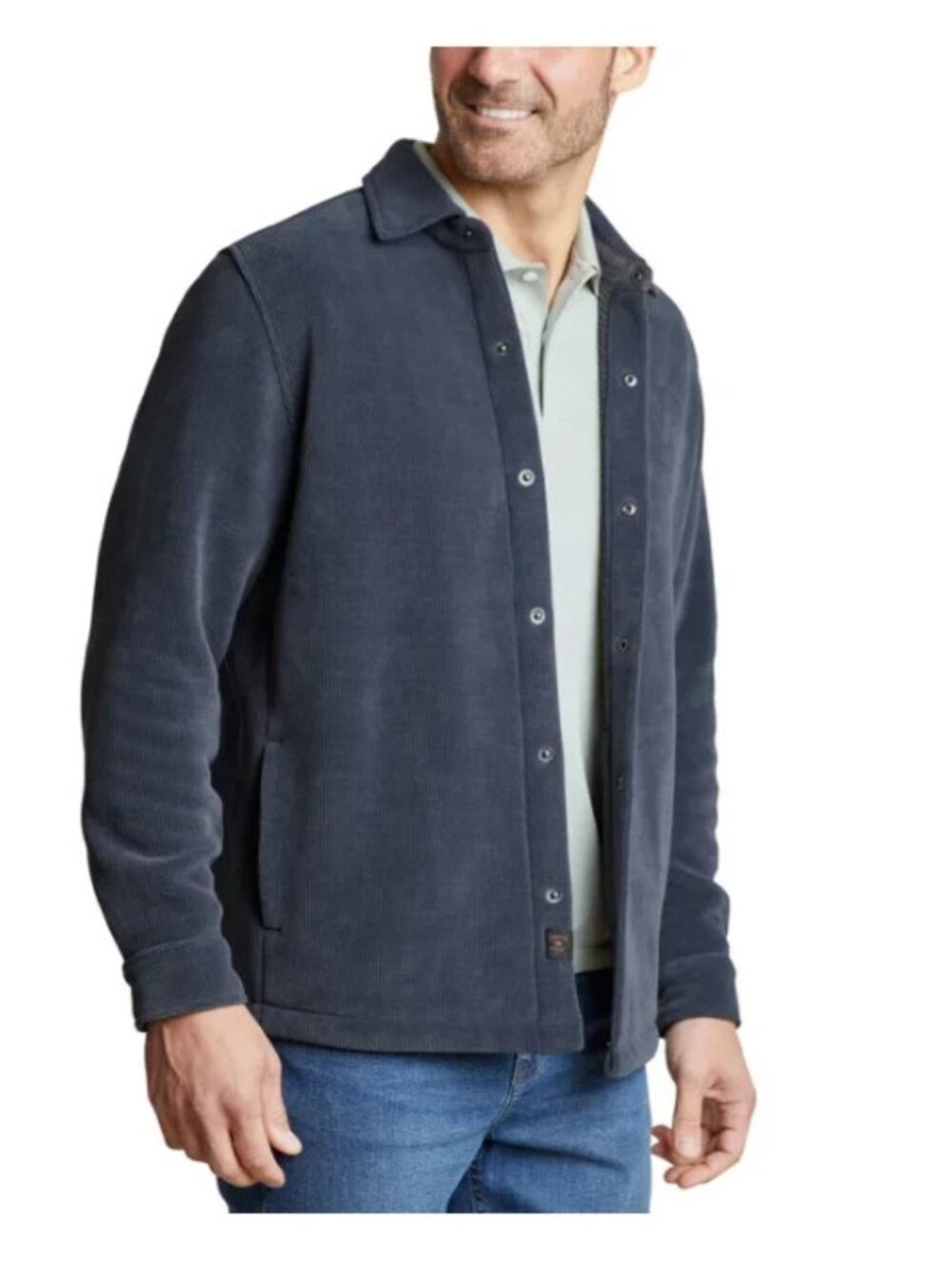 Copper & Oak Men's Size XXL Gray Fleece Snap Shirt Shacket NWT